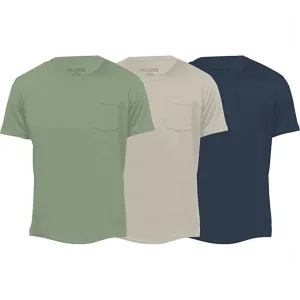 3 Tagless Super Soft Regular Fit Crew Neck T-Shirts (6 Colors)