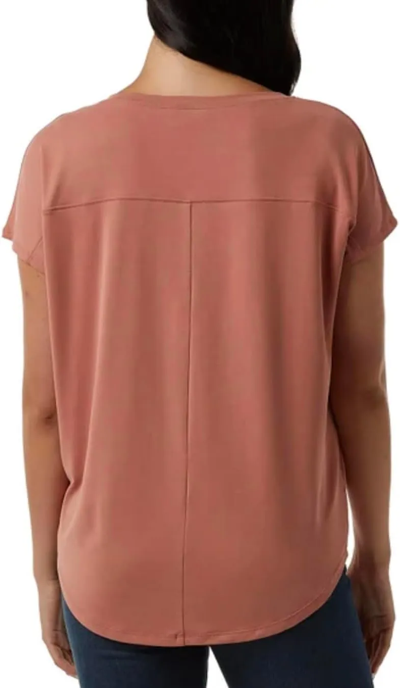 32 Degrees Cool Women's Soft Luxe Short Sleeve V-Neck Top