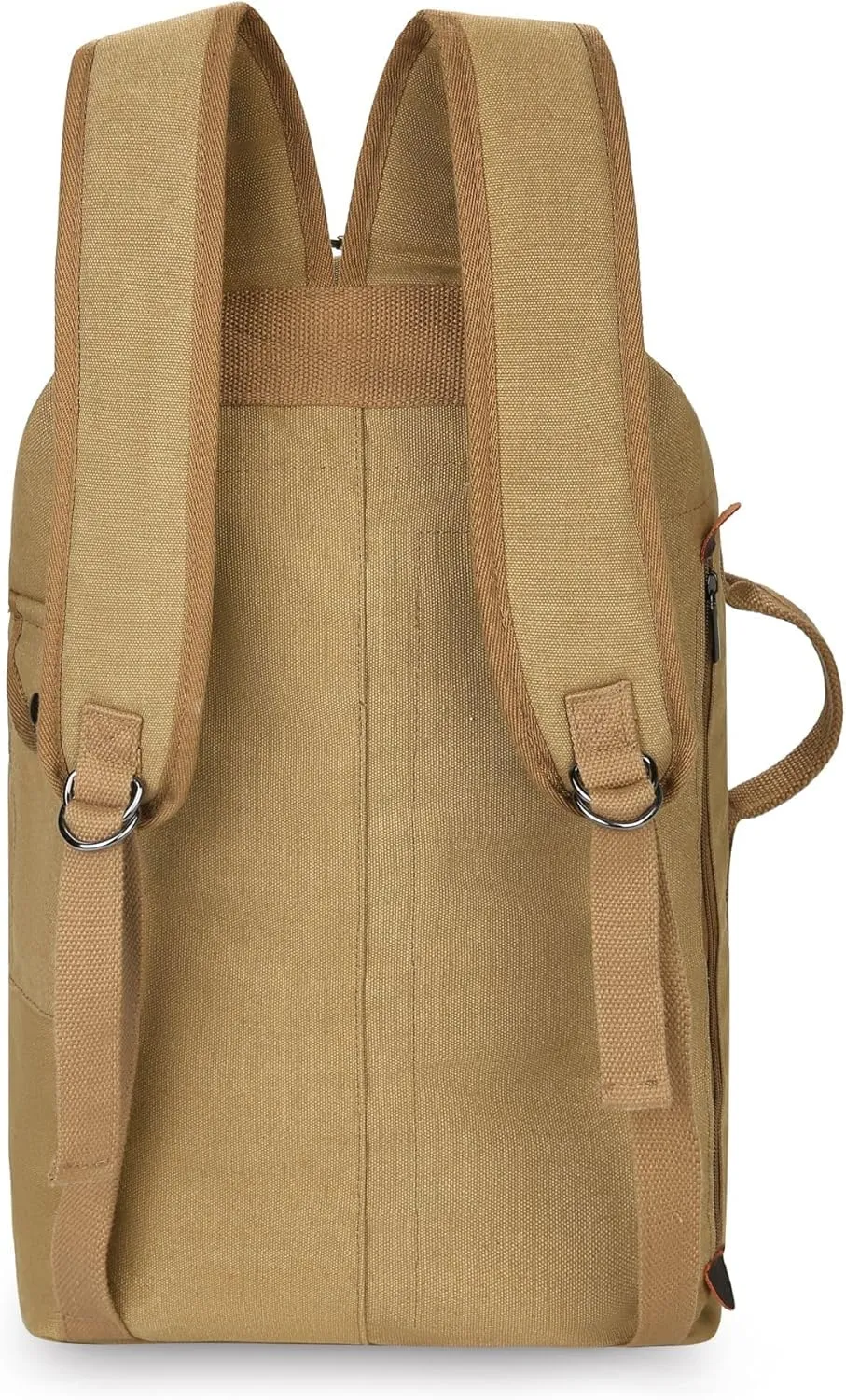 45L Travel Backpacks Canvas Bucket Bag Hiking Duffle Rucksack Outdoor Casual Daypacks Book Bag School Backpack (Khaki)