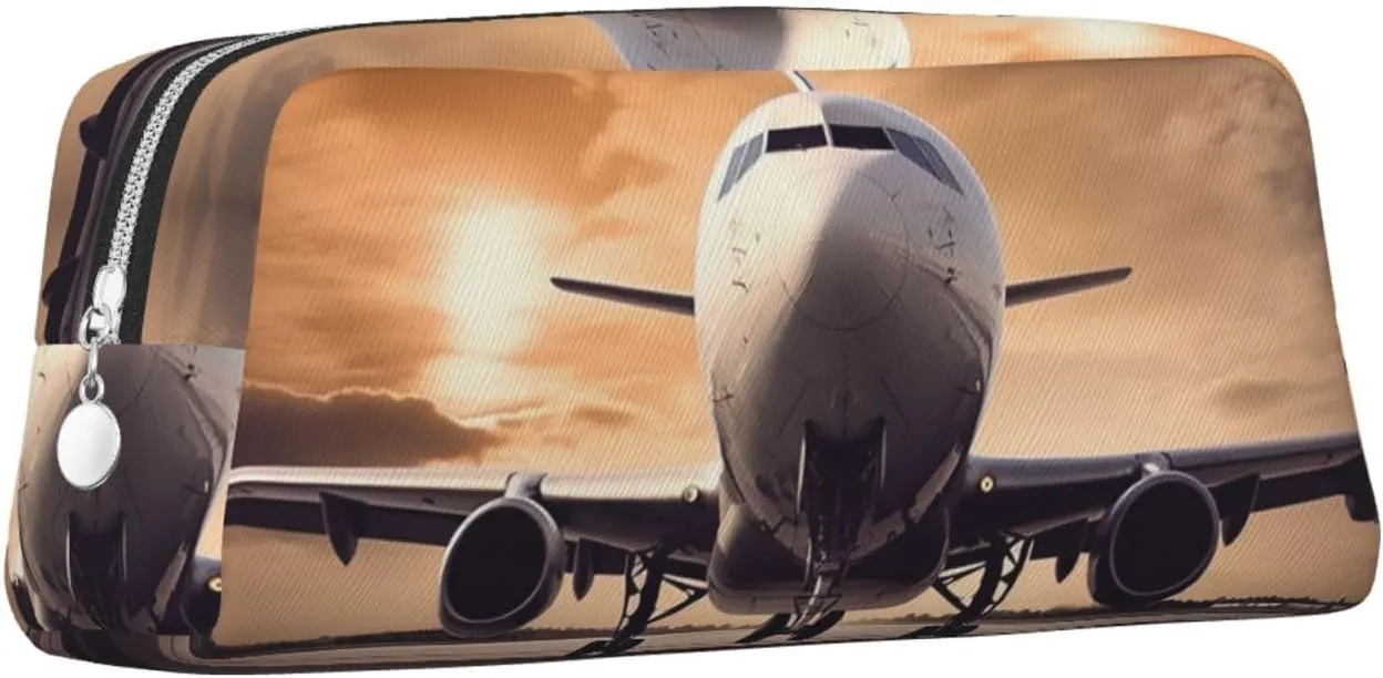 Airplane Makeup Bag for Women Men Travel Toiletry Bag Aesthetic Purse Pouch Large Pencil Case