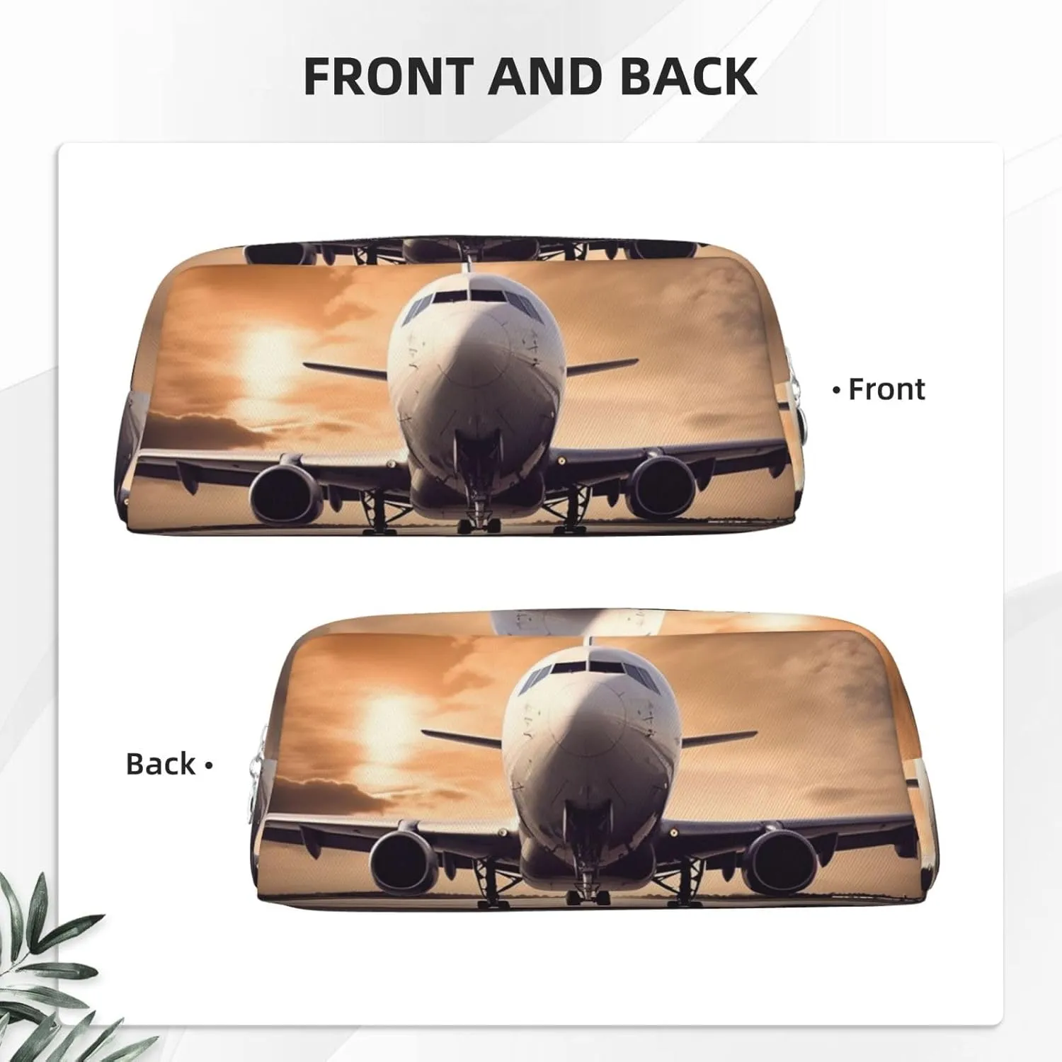 Airplane Makeup Bag for Women Men Travel Toiletry Bag Aesthetic Purse Pouch Large Pencil Case