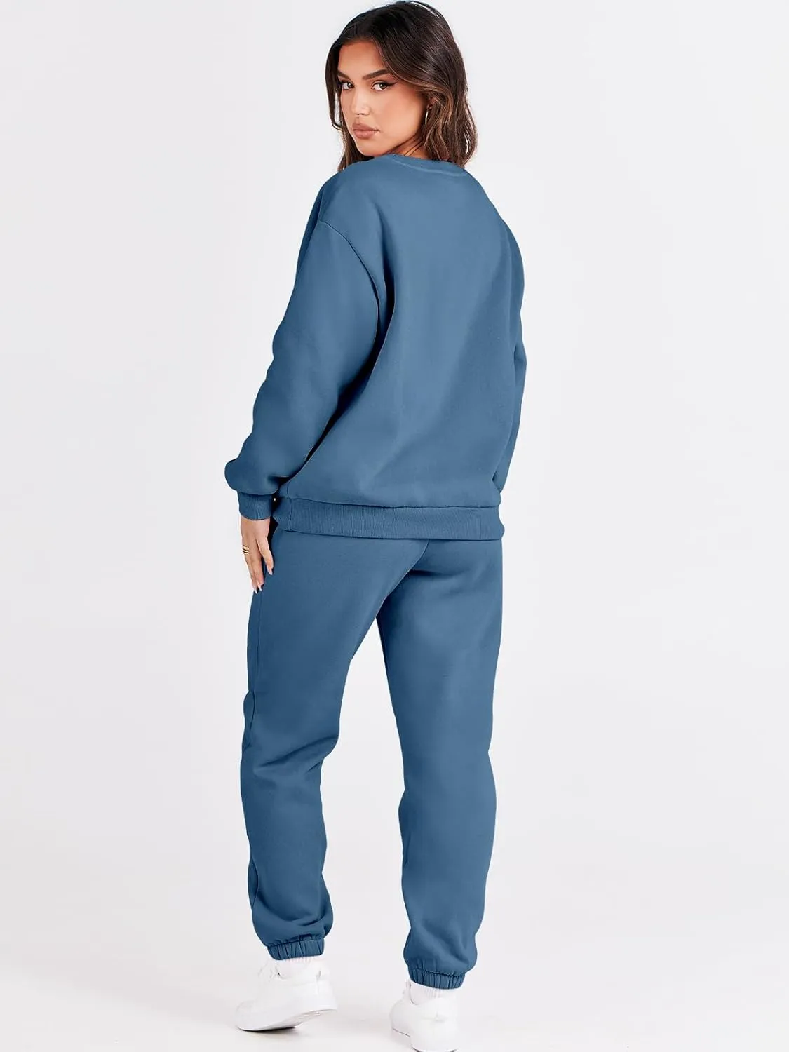 ANRABESS Women's Two Piece Outfits Lounge Set Long Sleeve Crewneck Sweatshirt Jogger Pants Tracksuit Sweatsuit 2024 Fall Sets