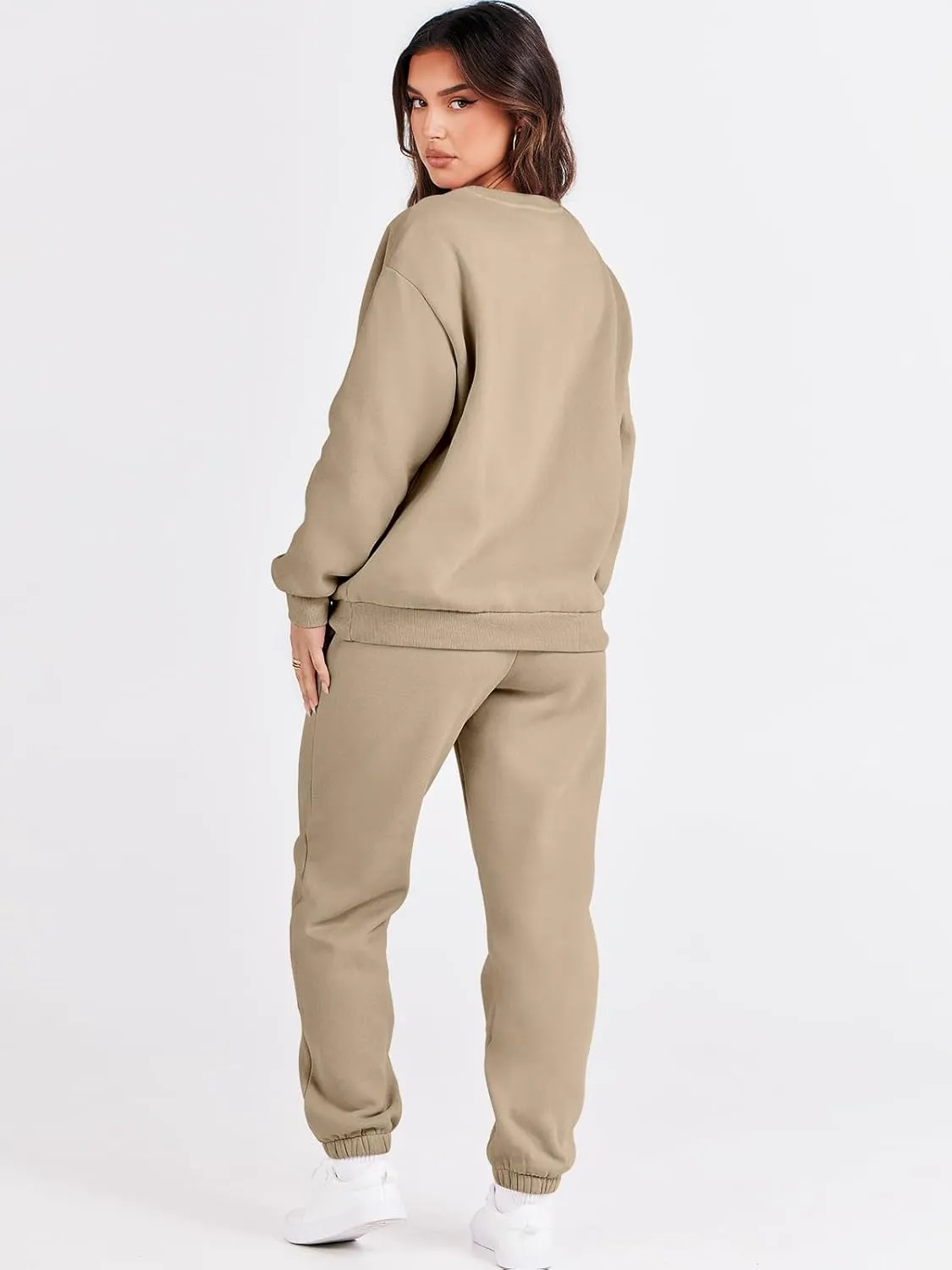 ANRABESS Women's Two Piece Outfits Lounge Set Long Sleeve Crewneck Sweatshirt Jogger Pants Tracksuit Sweatsuit 2024 Fall Sets
