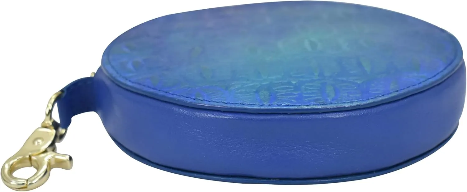 Anuschka Women's Original Hand Painted Genuine Vegetable Tanned Leather Round Coin Purse