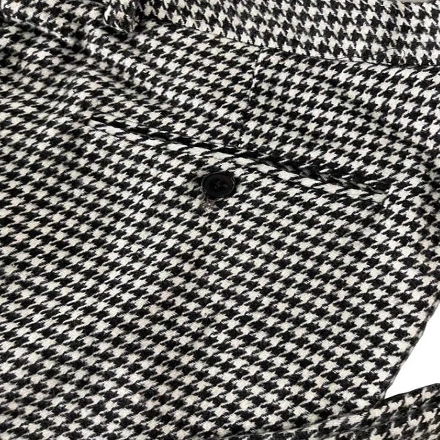Apornipa Men's Black White Plaid Suit Pants Slim Fit Fashion Business Office Trousers