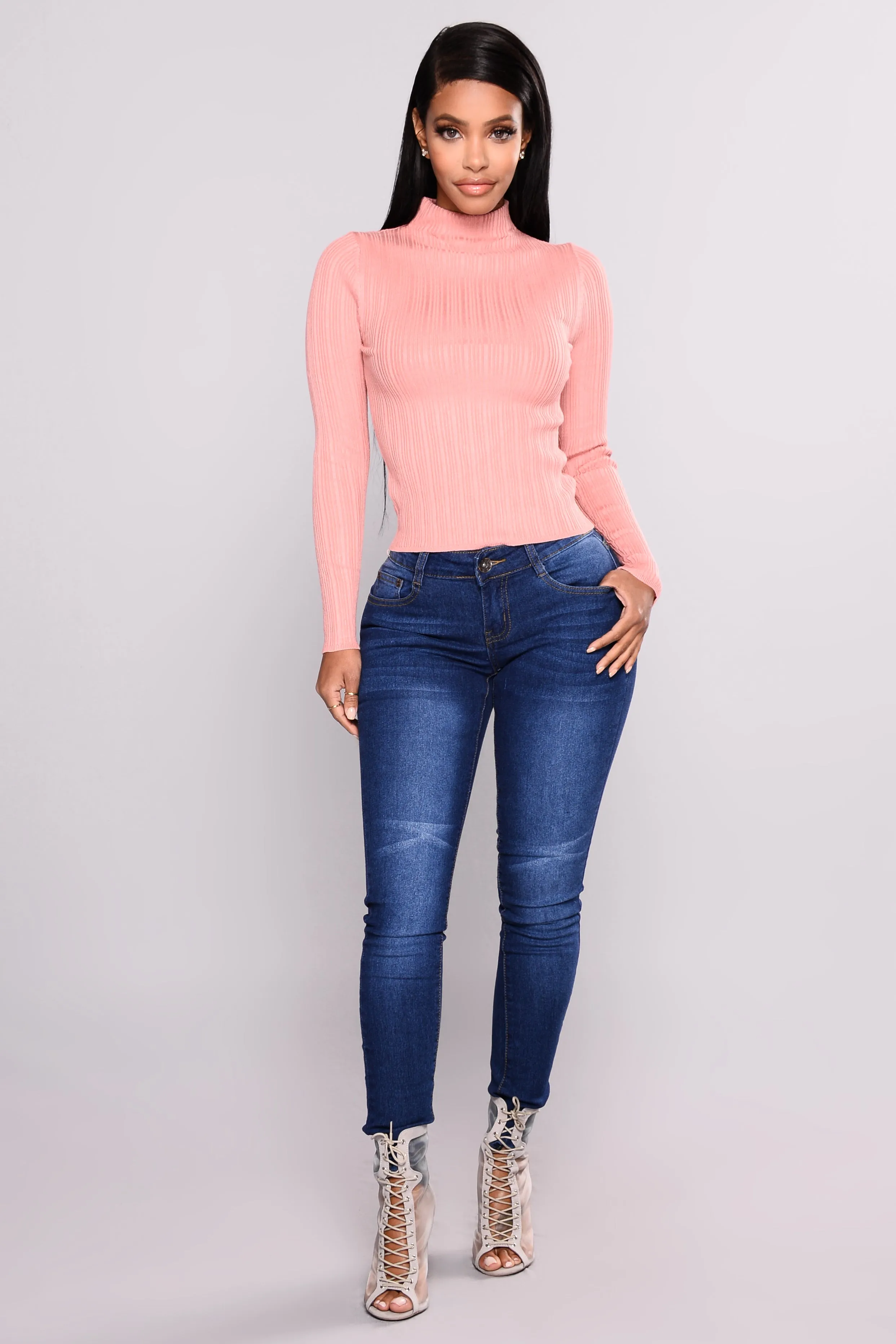 Baldwyn Long Sleeve Sweater - Mauve