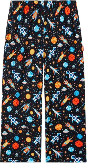 Bamboo Viscose Toddler Boys Wide Leg Pajama Pants Elastic Waist Pajama Bottom with Pockets