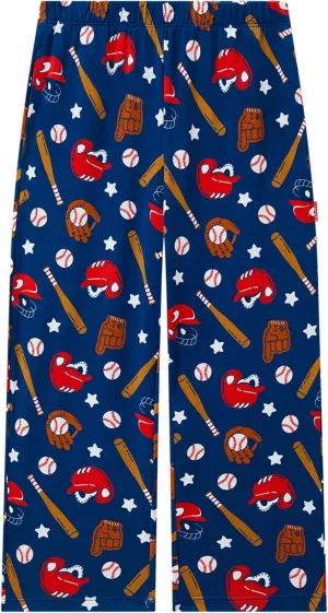 Bamboo Viscose Toddler Boys Wide Leg Pajama Pants Elastic Waist Pajama Bottom with Pockets