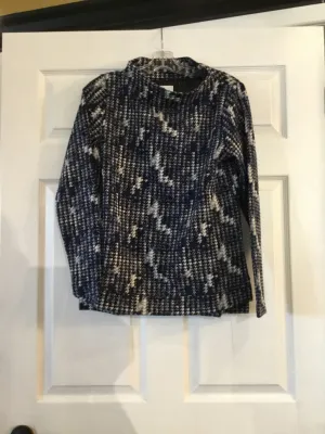 BAR 421-3470 Funnel Neck Top Navy/White