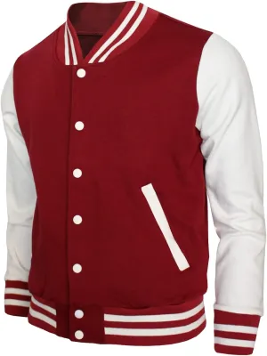 Baseball Jacket - Varsity Cotton Letterman Jacket in 8 Colors
