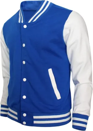 Baseball Jacket - Varsity Cotton Letterman Jacket in 8 Colors