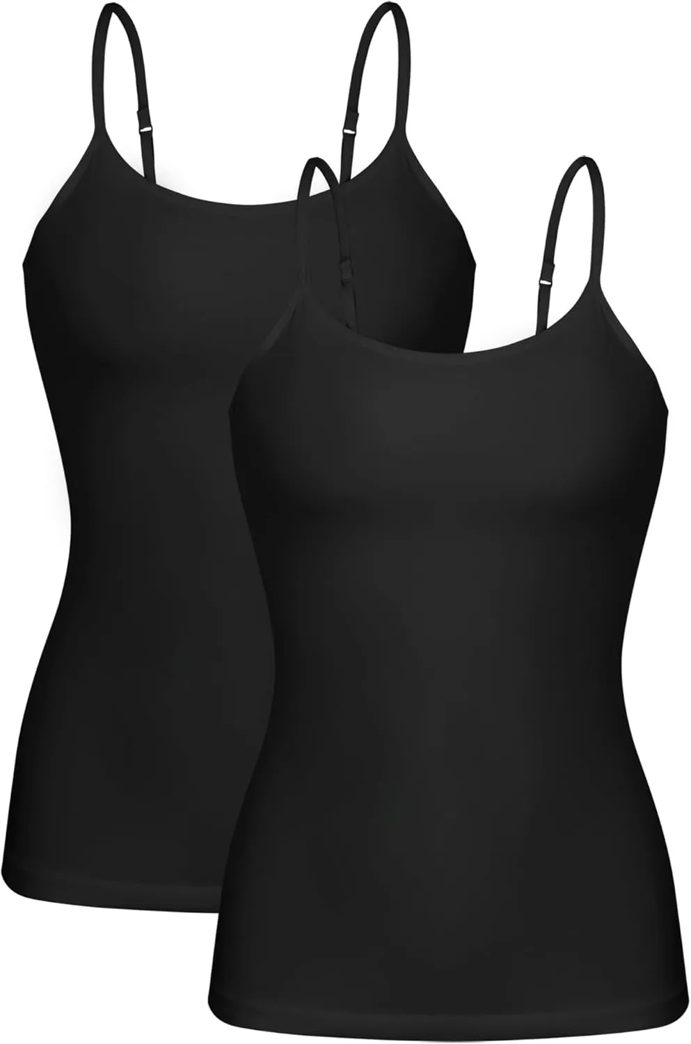 beautyin Cotton Camisole Tops for Women Shelf Bra Adjustable Spaghetti Strap Tank Top Basic Cami Undershirt