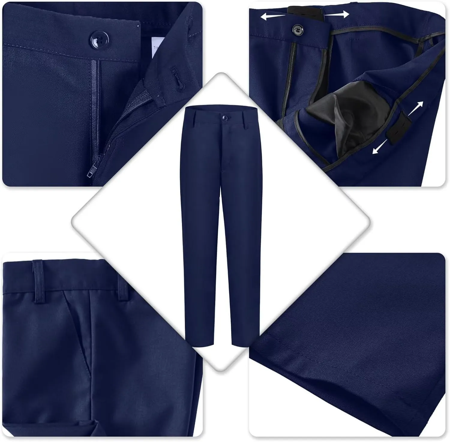 Boy 5-Piece Formal Suit Set Slim Fit Vest Pants Collared Dress Shirt Tie Kids Baby Boy Teen Ring Bearer Gentleman Outfits