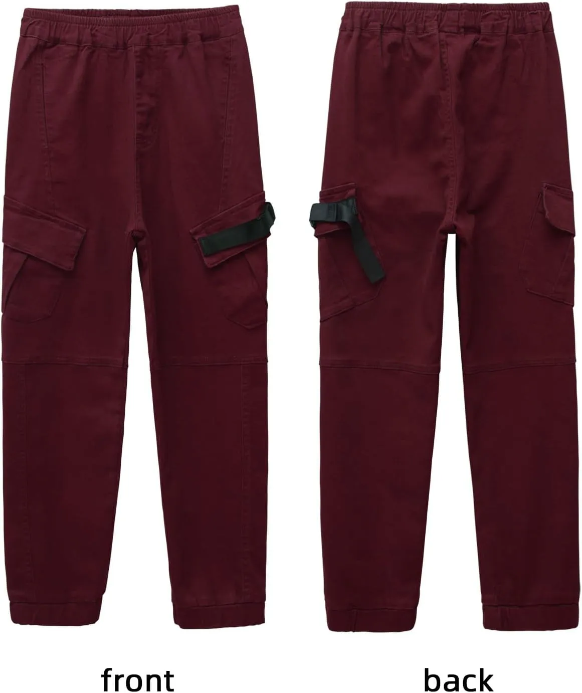 Boys Cargo Pants Cotton Casual Pants Elastic Waist Hiking School Uniform Sweatpants Joggers