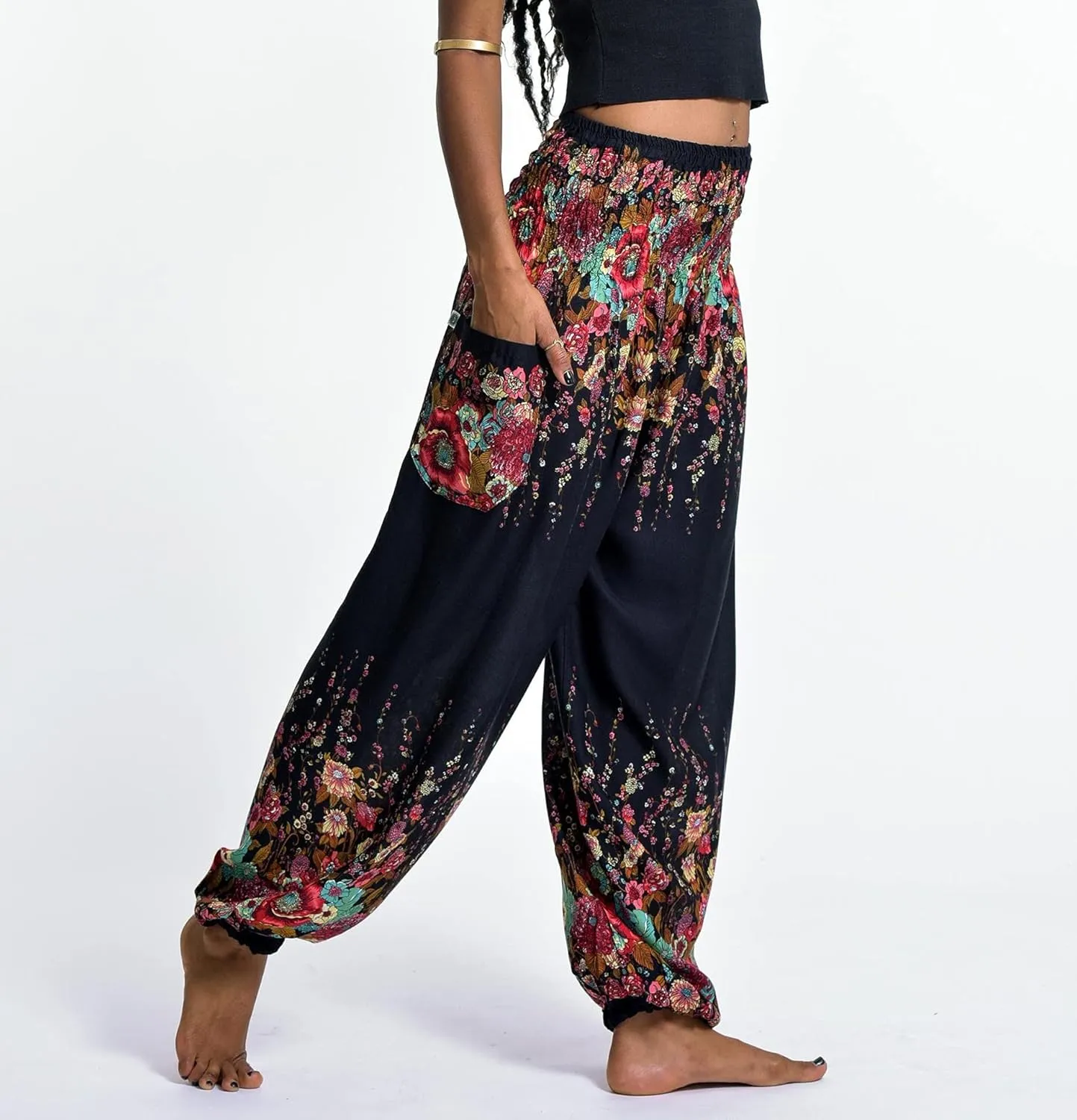 CHAINUPON Harem Pants Women Flowy Trouser Yoga Boho Hippie Clothes