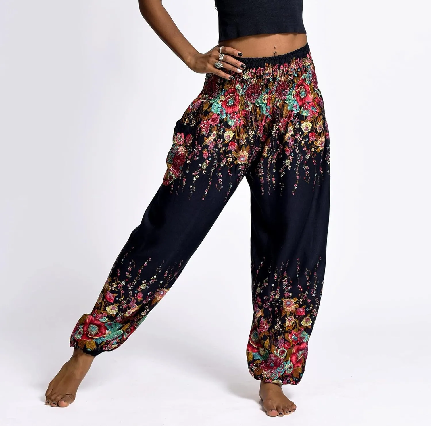 CHAINUPON Harem Pants Women Flowy Trouser Yoga Boho Hippie Clothes