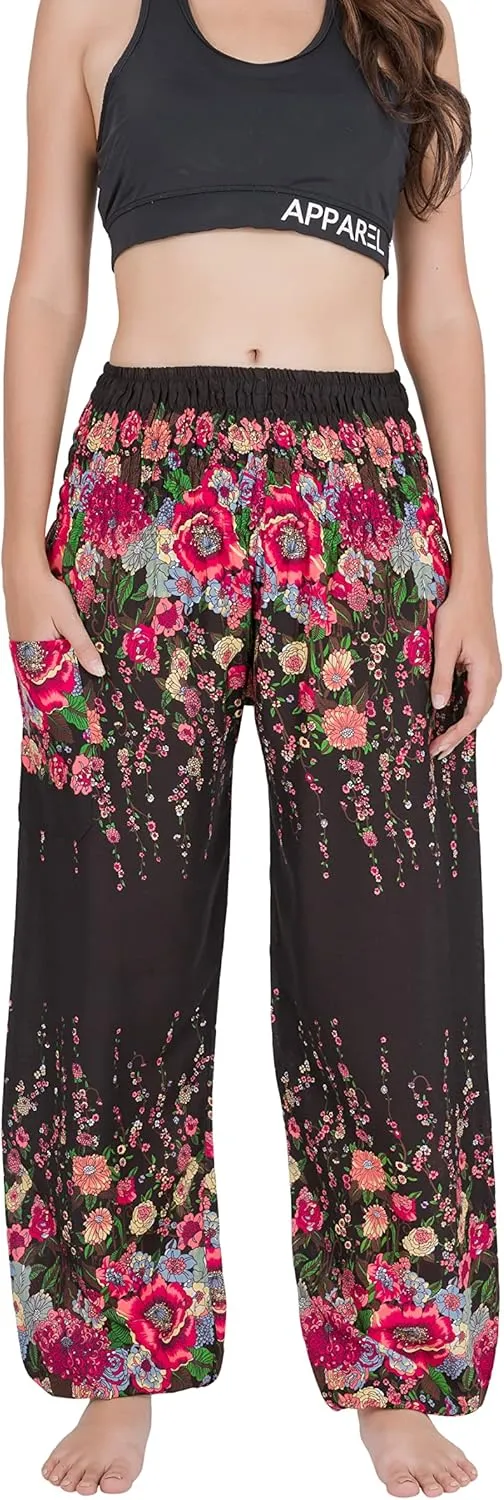 CHAINUPON Harem Pants Women Flowy Trouser Yoga Boho Hippie Clothes
