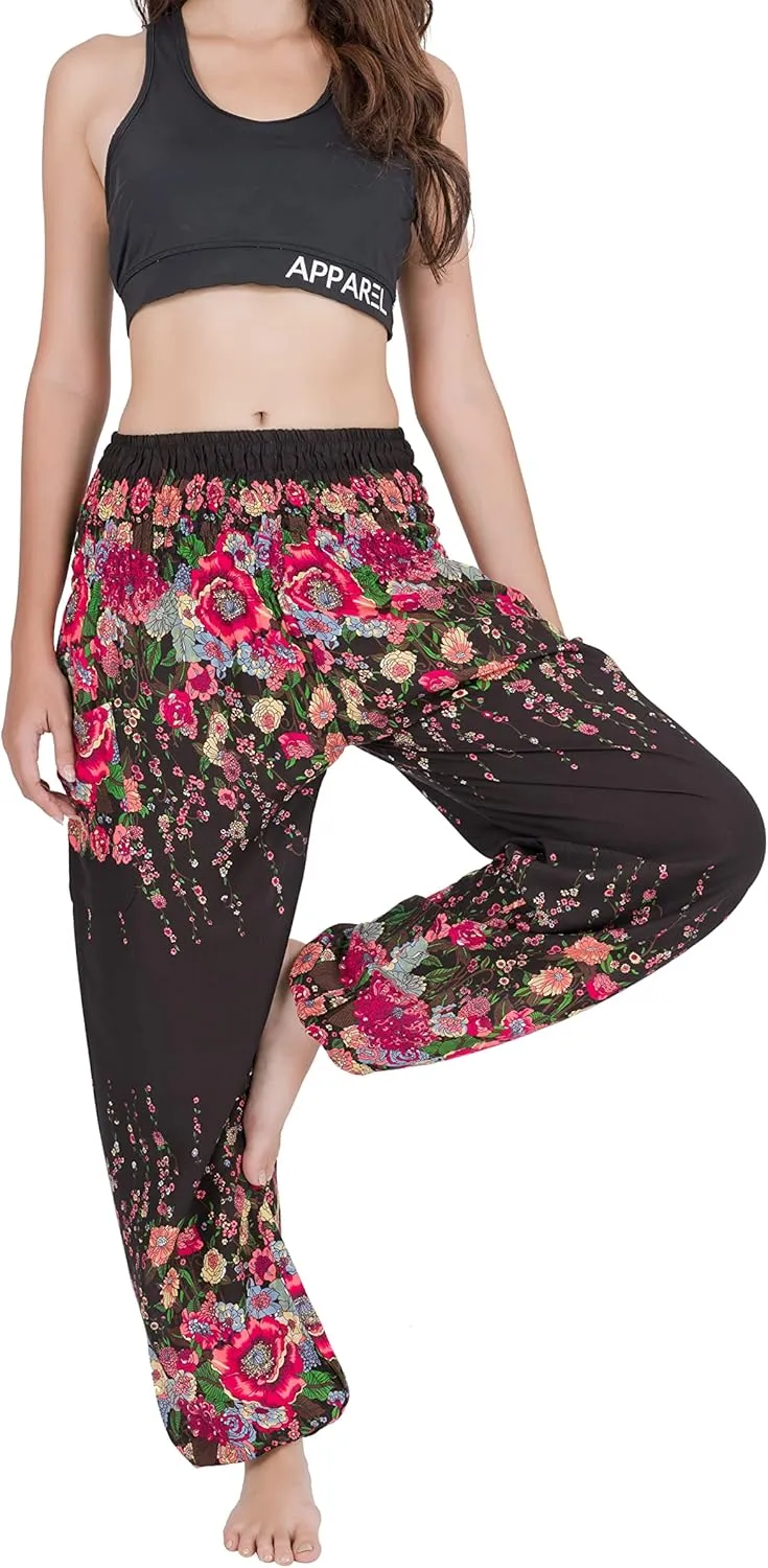 CHAINUPON Harem Pants Women Flowy Trouser Yoga Boho Hippie Clothes