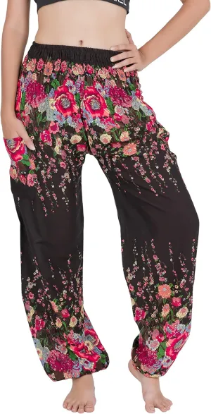 CHAINUPON Harem Pants Women Flowy Trouser Yoga Boho Hippie Clothes
