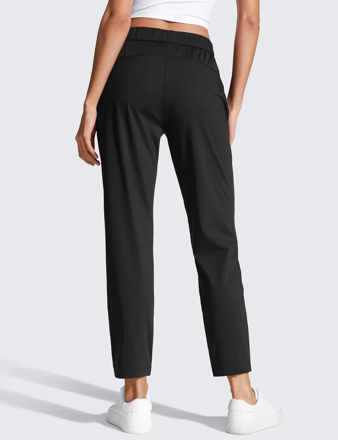 CRZ YOGA Womens 4-Way Stretch Ankle Golf Pants 7/8 Casual Dress Work Athletic Travel Workout Sweatpants with Pockets