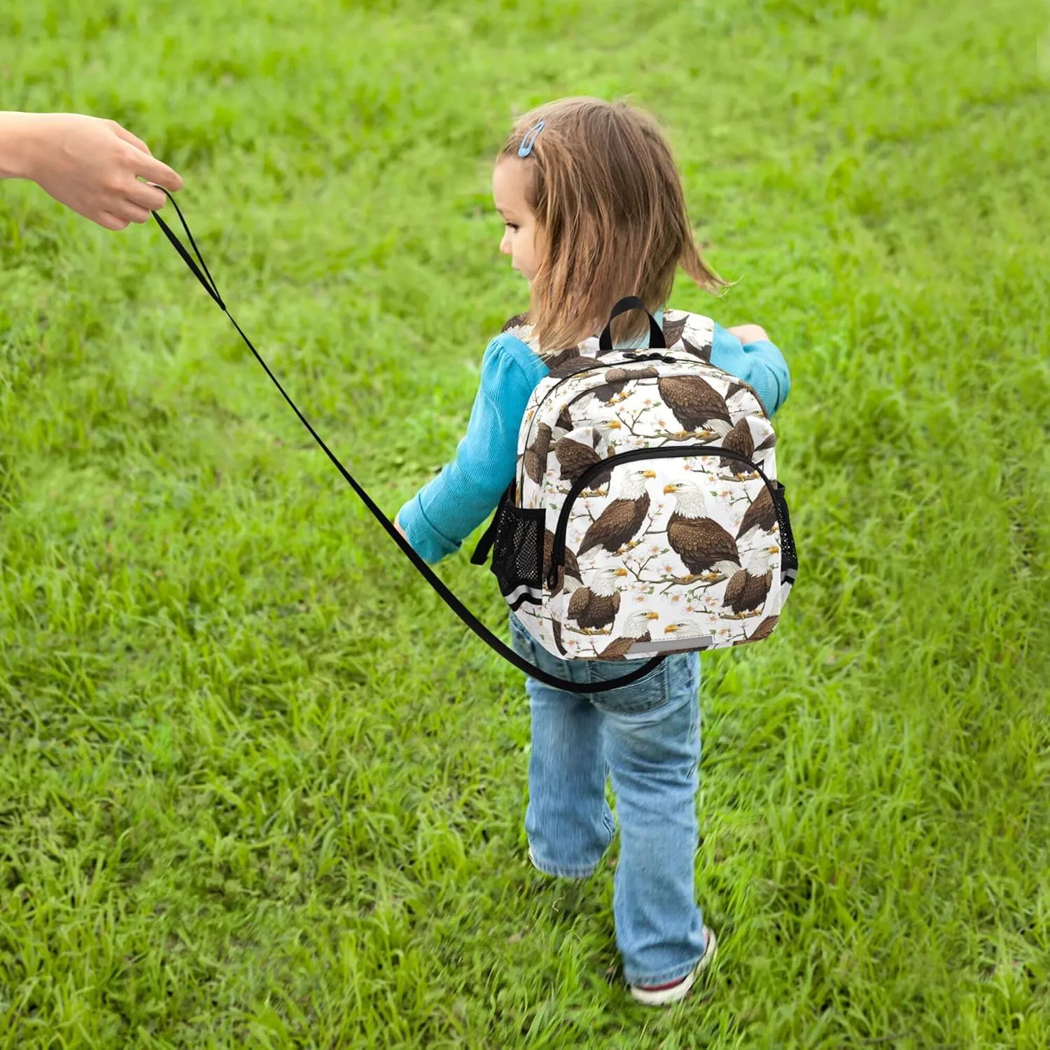 Cute Ears Toddler Daycare Backpack Leash Kids Boy's/Girl's Anti-Lost Personalized Mini Bookbag with Reflective Strip S Cartoon Sweet Bald Birds