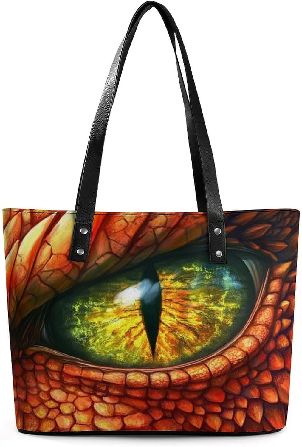 Dark And Angry Dragon Women Soft Leather Handbags Tote Purses Shoulder Bucket Bags