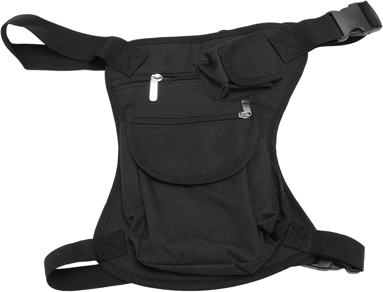 Drop Leg Bag, Adjustable Straps Canvas Motorcycle Cycling Thigh Pouch Fanny Pack for Outdoor Hiking Travel Climbing High Durability Wearproof Leg Bag