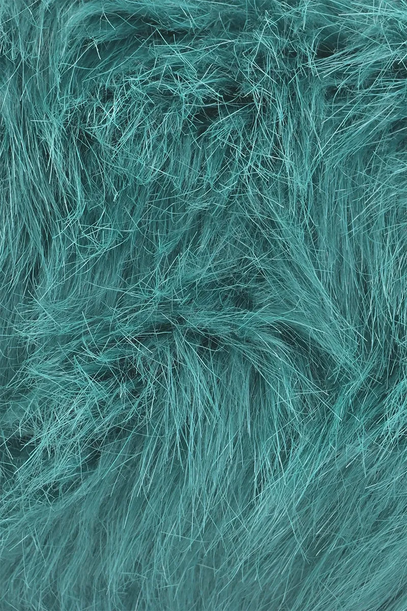 Emerald Envy Faux Fur Shoulder Bag