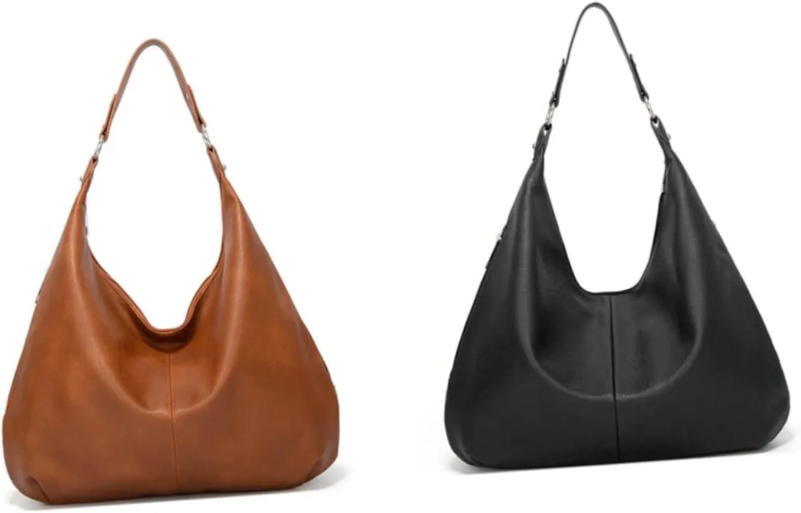 Fashion Large Capacity Tote Bag Black Retro Pu Handbag Tote Bag for Women Shoulder Pouch Shopping Bag Women's Bag