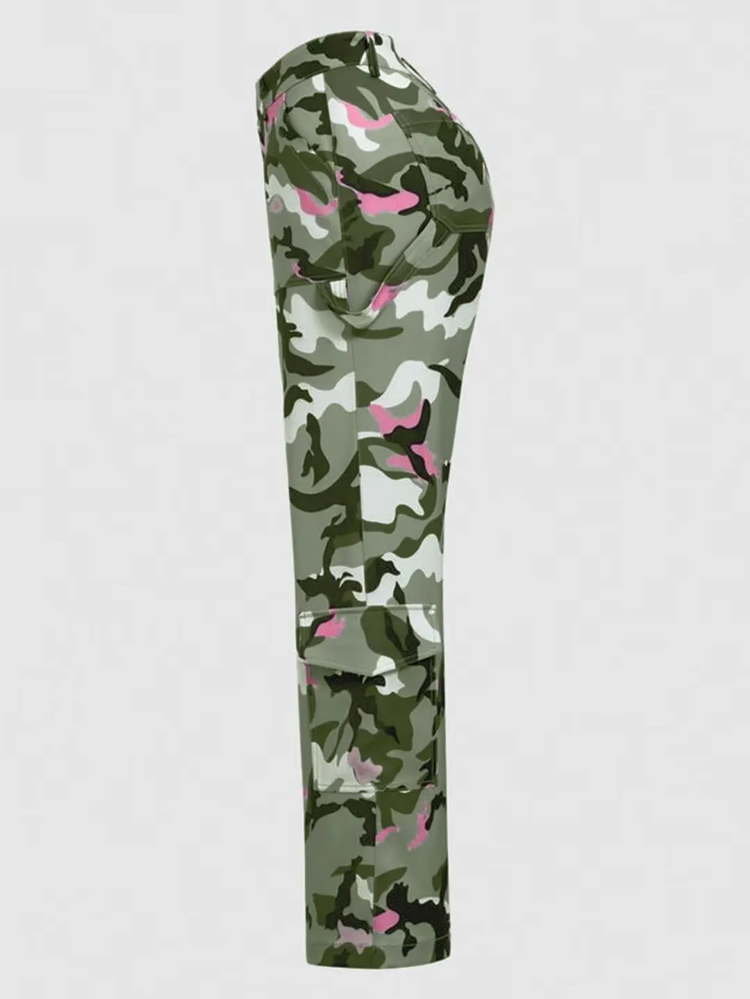 Flamingals Cargo Pants for Women Baggy Wide Leg Mid Waist Causal Y2K Pants with Pockets