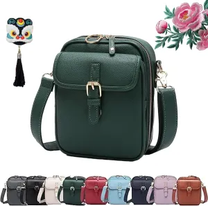 Forcipower Crossbody Bag, Collaboraten Crossbody Leather Bag, Urvashi Crossbody Bags with 10 Card Slots