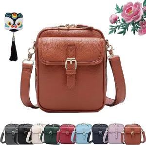 Forcipower Crossbody Bag, Collaboraten Crossbody Leather Bag, Urvashi Crossbody Bags with 10 Card Slots