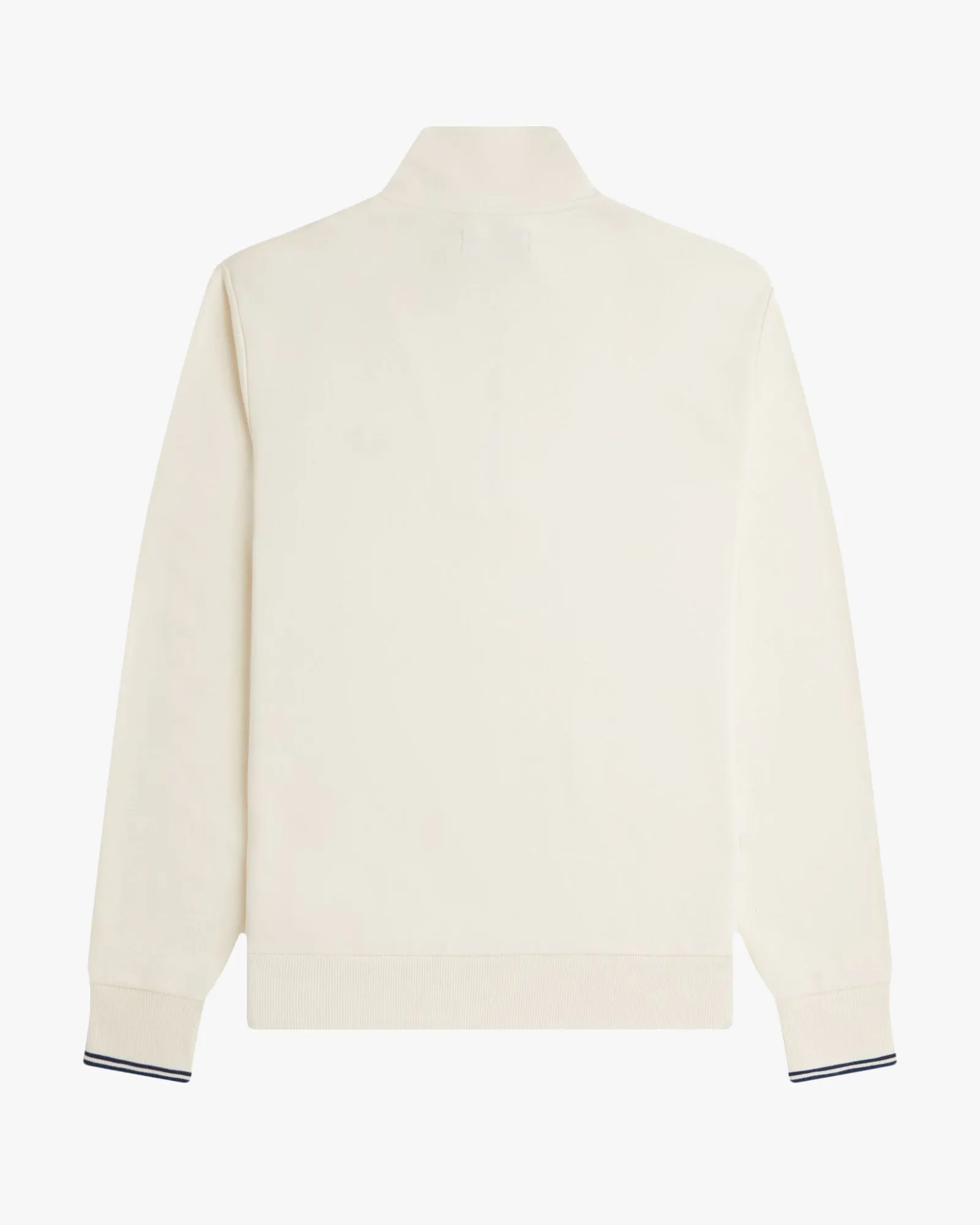 Fred Perry Half Zip Sweatshirt - Ecru / Tennis Blue