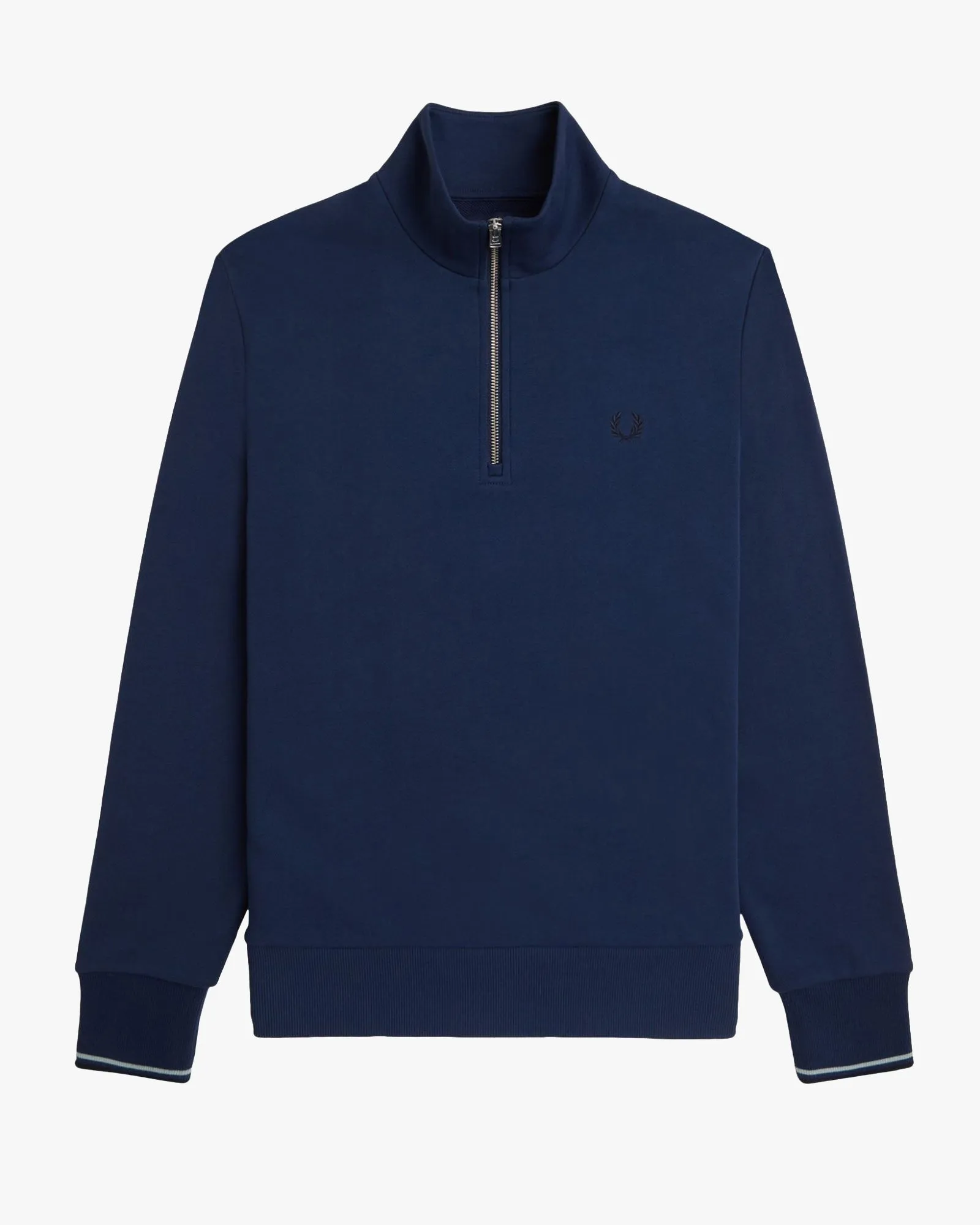 Fred Perry Half Zip Sweatshirt - Tennis Blue
