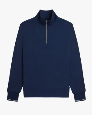 Fred Perry Half Zip Sweatshirt - Tennis Blue