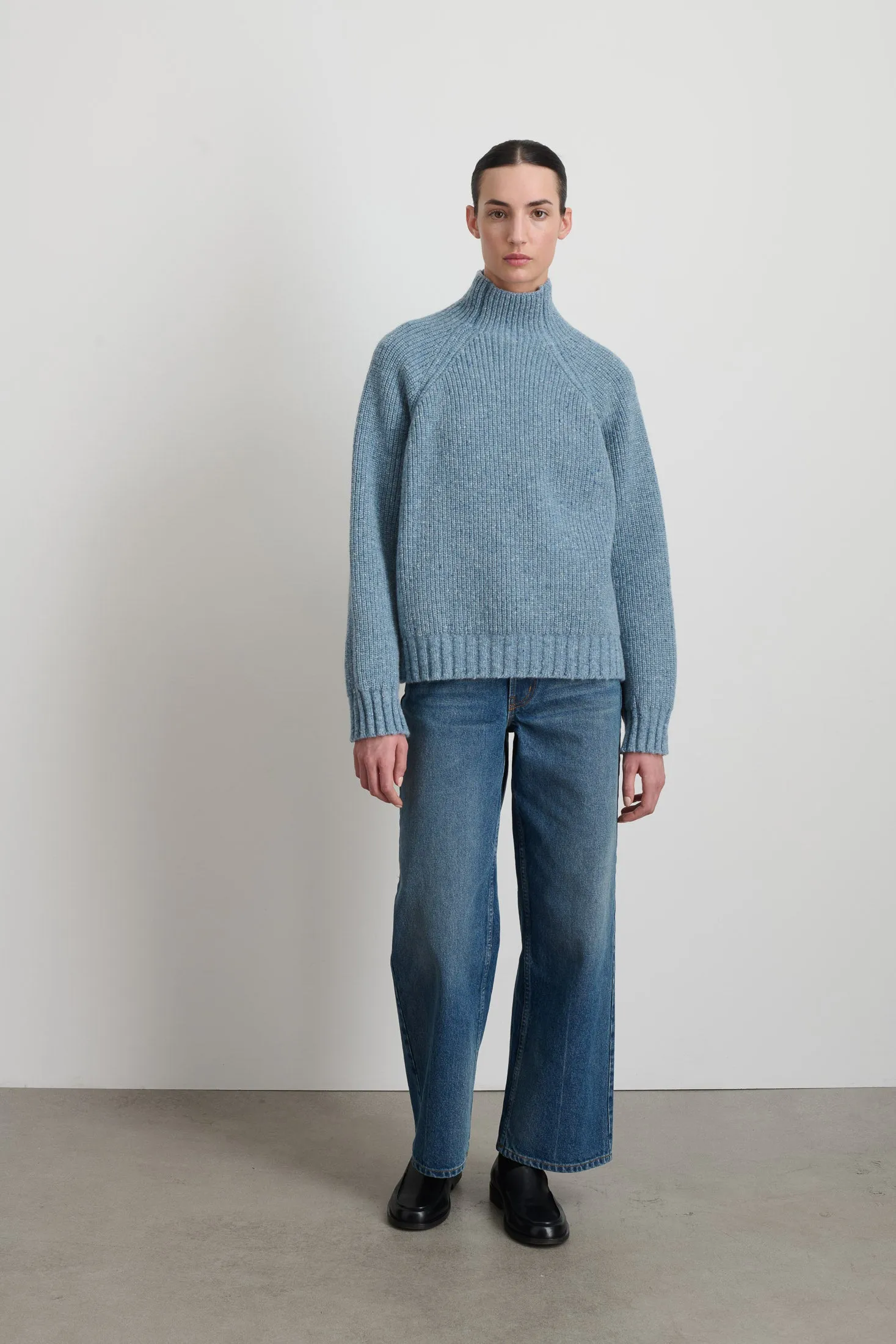 Funnel Neck Lt. Blue Donegal