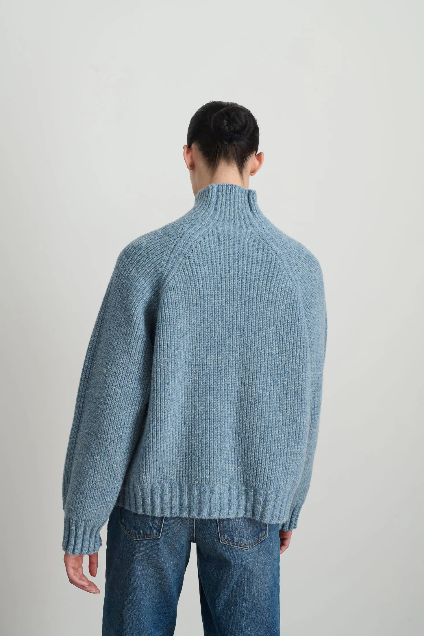 Funnel Neck Lt. Blue Donegal
