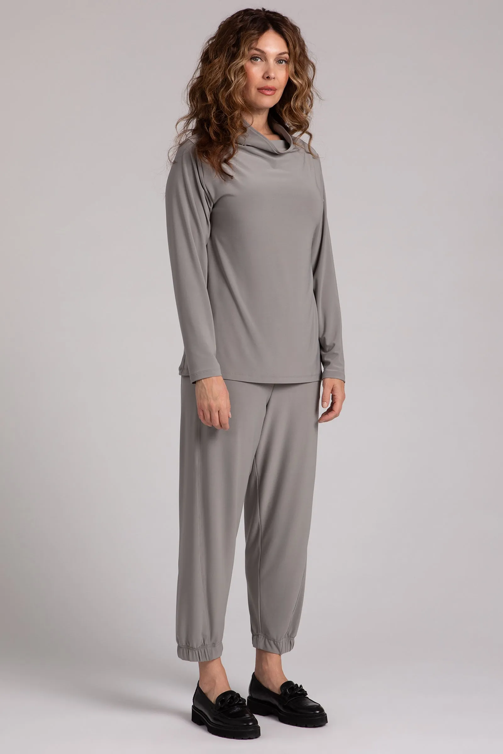 Funnel Neck Top | Taupe