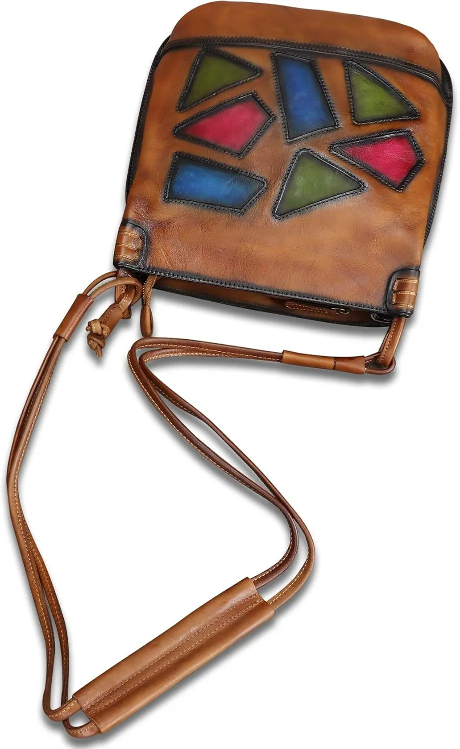 Genuine Leather Crossbody Purses for Women Satchel Purses Vintage Handmade Shoulder Bag Cowhide Handbags