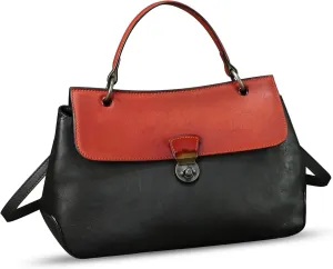 Genuine Leather Handbag Satchel for Women Retro Leather Crossbody Bag Pouch Vintage Ladies Handbag Purse