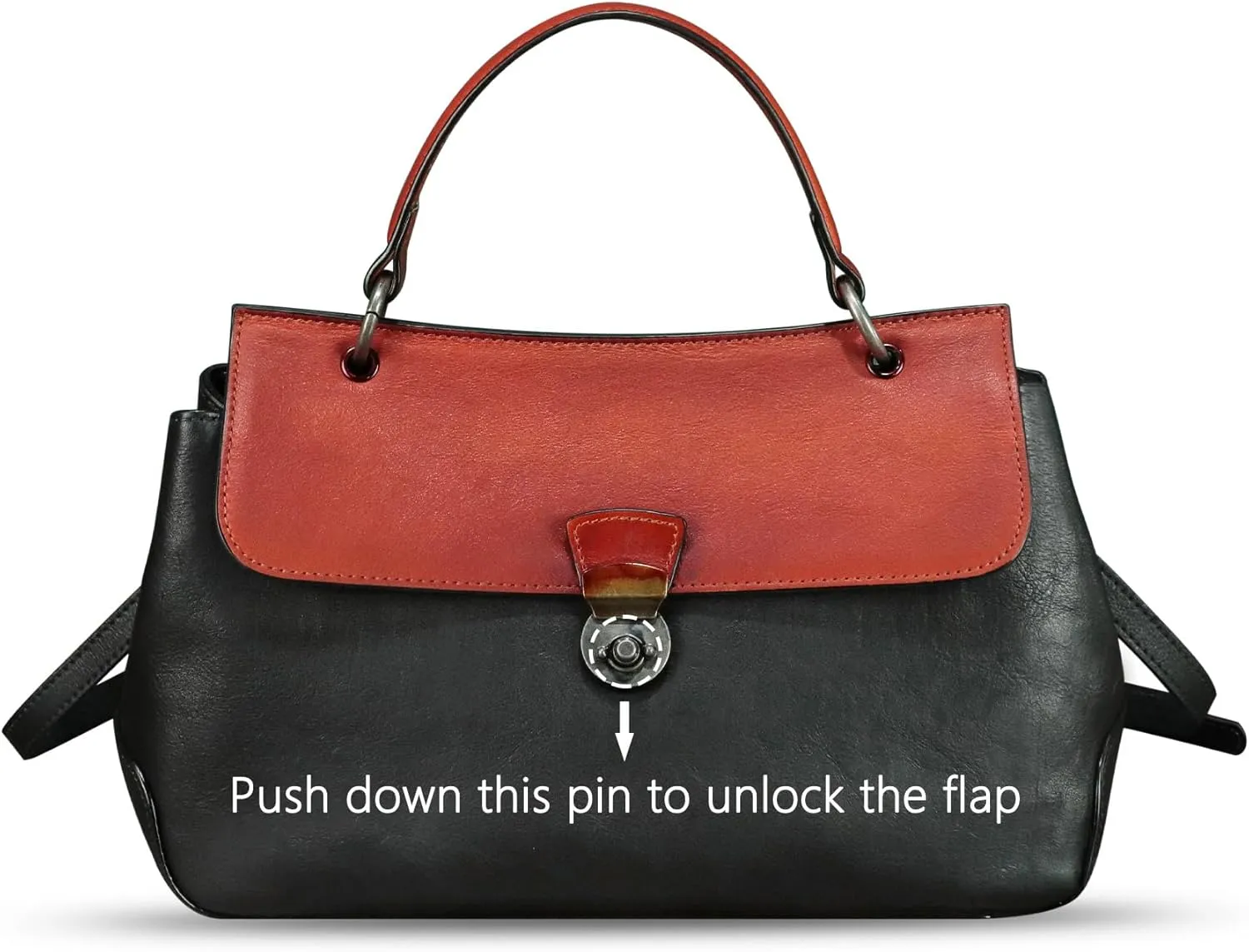 Genuine Leather Handbag Satchel for Women Retro Leather Crossbody Bag Pouch Vintage Ladies Handbag Purse