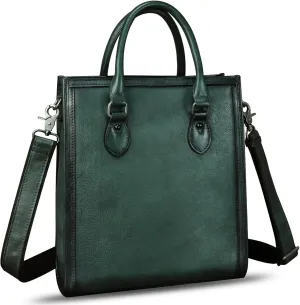 Genuine Leather Handbags and Purses for Women Vintage Handmade Shoulder Bag Cowhide Tote Bag Satchel