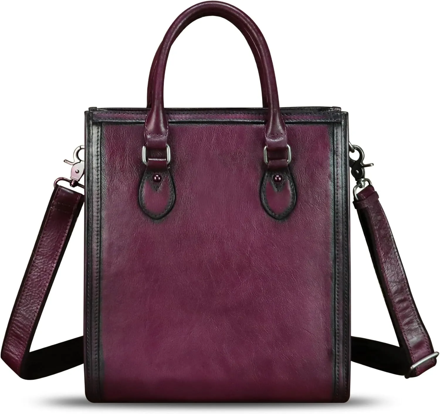 Genuine Leather Handbags and Purses for Women Vintage Handmade Shoulder Bag Cowhide Tote Bag Satchel