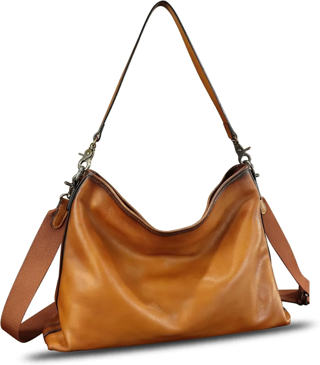 Genuine Leather Hobo Bag for Women Tote Bag Vintage Handmade Shoulder Bag Crossbody Satchel Purses Pouch