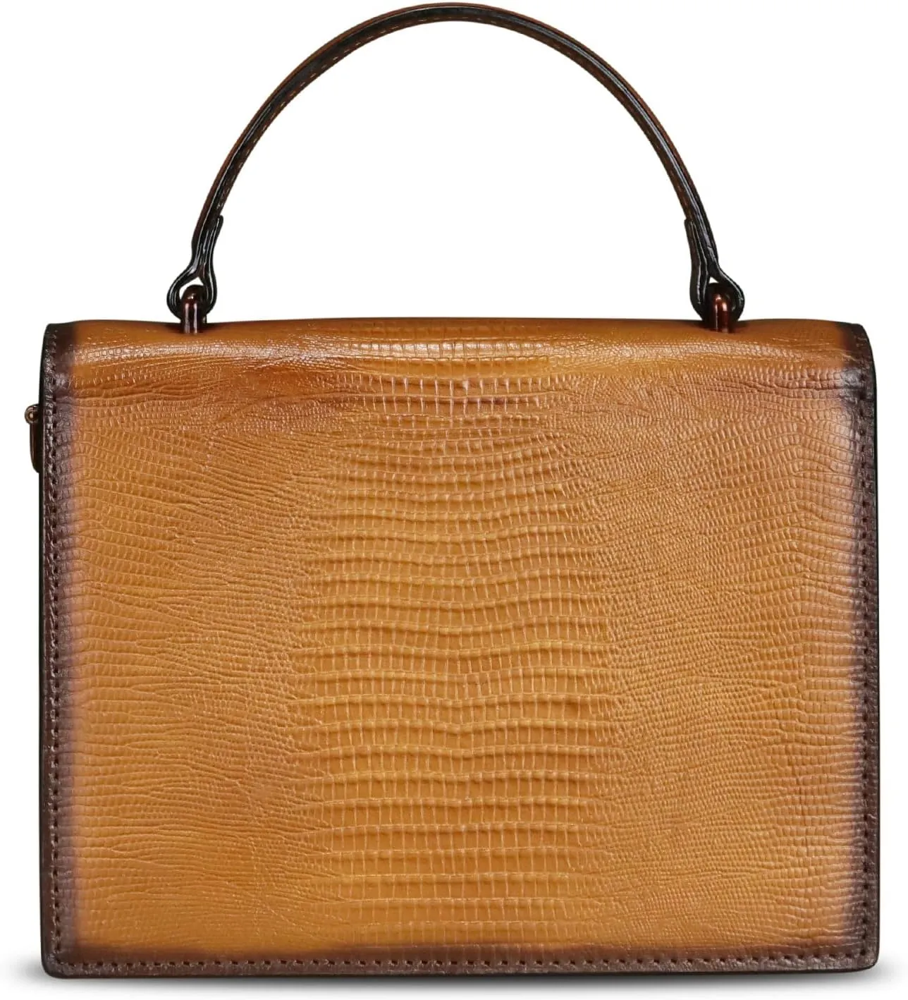 Genuine Leather Satchel for Women Small Purse Vintage Handmade Top Handle Handbag Retro Designer Crossbody Phone Bag
