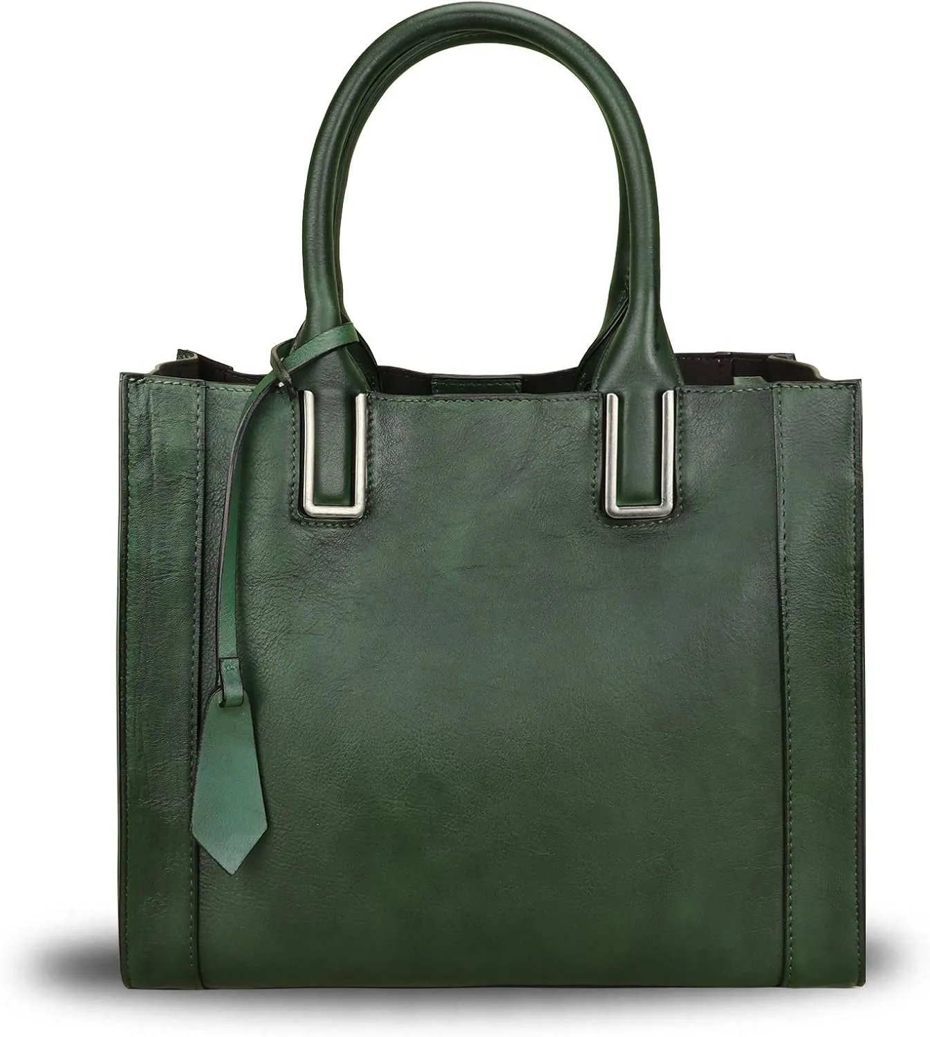 Genuine Leather Satchel Handbag for Women Vintage Handmade Shoulder Bag Cowhide Tote Purse