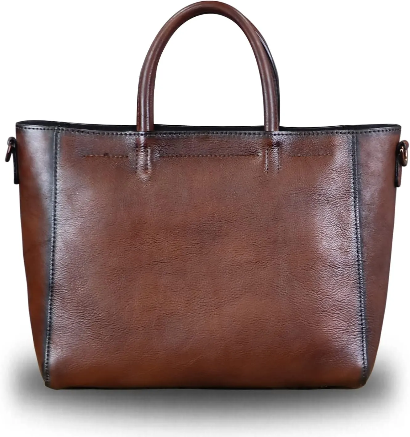 Genuine Leather Top Handle Handbag for Women Retro Satchel Vintage Cowhide Handmade Crossbody Handbags Purse Hobo Bag