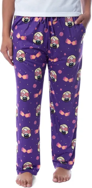 Harry Potter Womens' Luna Lovegood Glasses Chibi Allover Print Pajama Pants