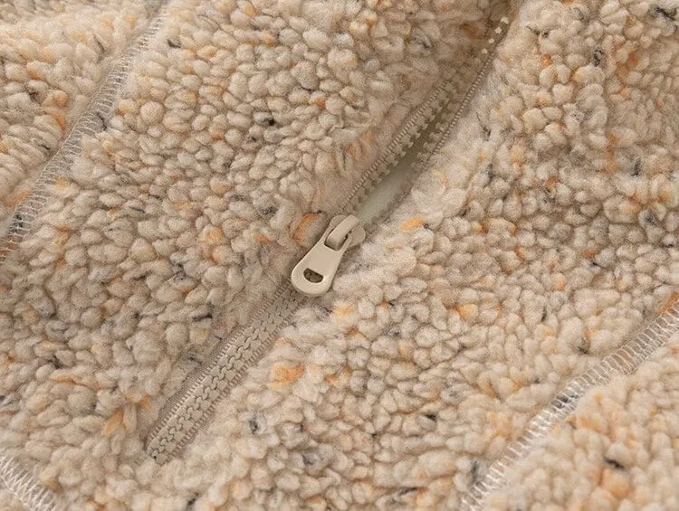 Heather Plush Half-Zip Sweatshirt