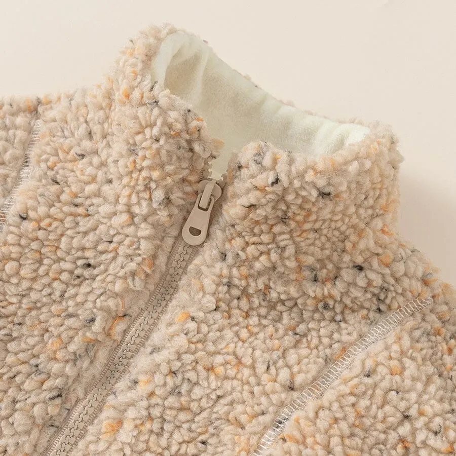 Heather Plush Half-Zip Sweatshirt